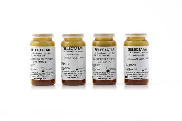 [210220] MAST® Burkholderia cepacia Selectatab (MS 22), 25 × 100 ml
