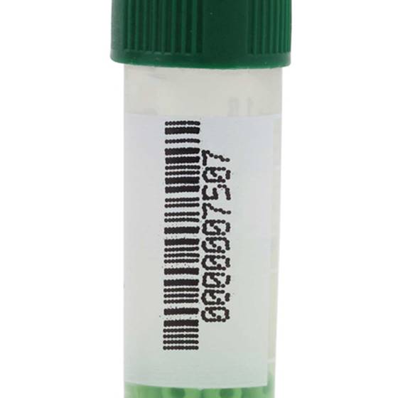 [291802] Cryobank su brūkšniniu kodu, žalias