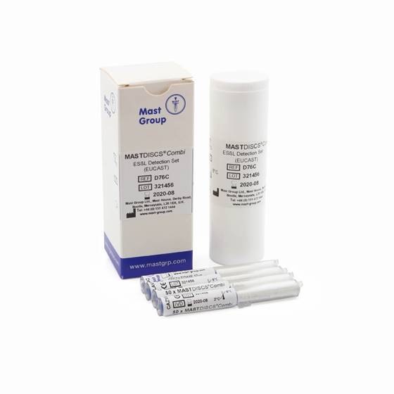 ESBL-Set D76C (EUCAST), 4 kassetti: CTX5, CTX5/CLAV, CAZ10, CAZ10/CLAV, 4 × 50 ketast