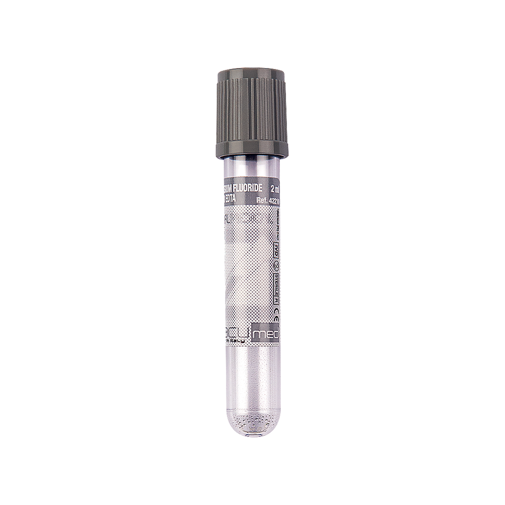 [42210] Vacumed® vereproovi katsuti kaaliumfluoriidi ja K3 EDTA-ga, 2 ml