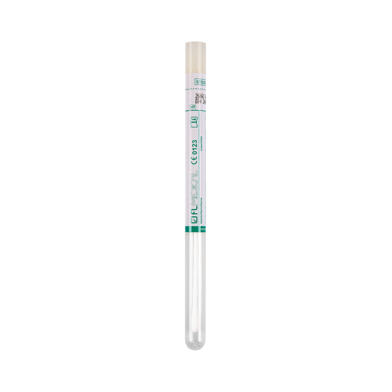 [26061] Tampons ar viskozes uzgali PP stobriņā, 12 × 150 mm, sterils, sauss