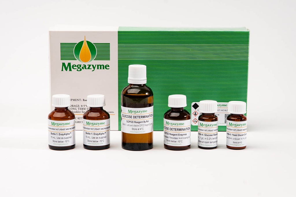 [K-YBGL] Megazyme mushroom and yeast beta-glucan assay kit, 100 assays